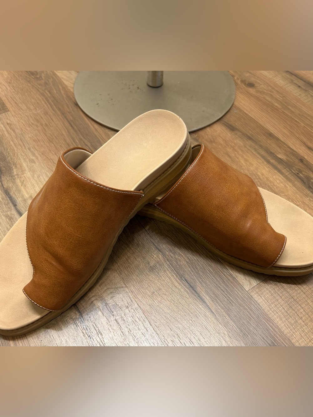 Dr. Scholl's Women's Tan Slide Sandals